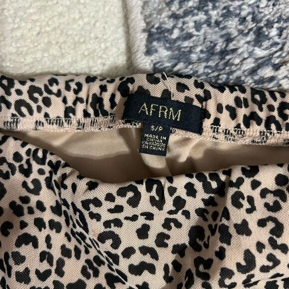 AFRM Leopard Animal Print Mesh Knee Length Skirt Size Small - Picture 13 of 14